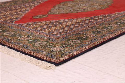 Qum Red Hand Knotted 46 X 69 Area Rug 400-16938 Image 5