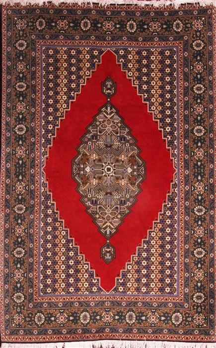 Qum Red Hand Knotted 46 X 69 Area Rug 400-16938 Image 0
