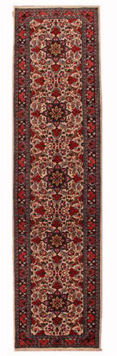 Sarouk White Runner Hand Knotted 32 X 1211  Area Rug 400-16942 Image 0