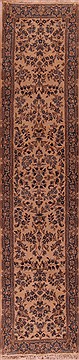 Persian Kerman Yellow Runner 10 to 12 ft Wool Carpet 16945