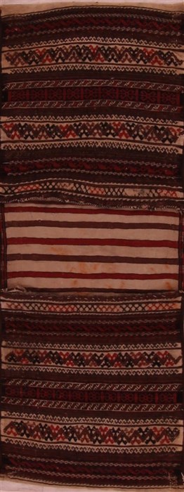 Kilim Red Hand Knotted 20 X 55  Area Rug 400-16947 Image 0
