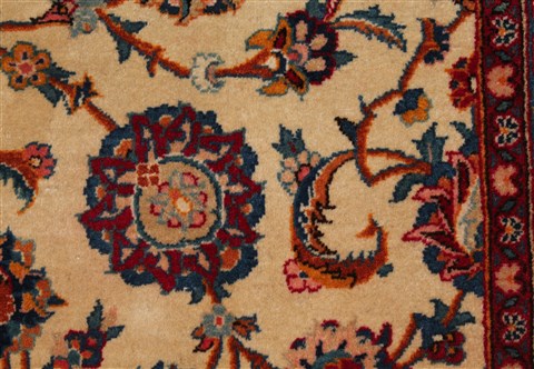 Kashan White Hand Knotted 90 X 1211 Area Rug 400-16954 Image 11