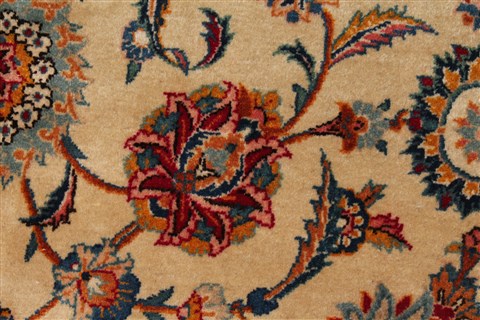 Kashan White Hand Knotted 90 X 1211 Area Rug 400-16954 Image 12