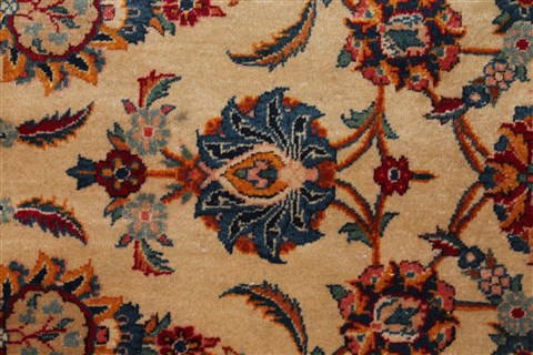 Kashan White Hand Knotted 90 X 1211 Area Rug 400-16954 Image 16