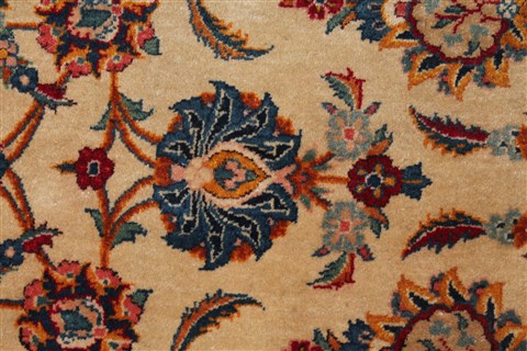 Kashan White Hand Knotted 90 X 1211 Area Rug 400-16954 Image 17