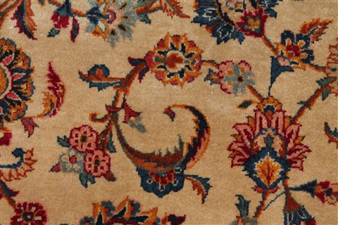 Kashan White Hand Knotted 90 X 1211 Area Rug 400-16954 Image 20