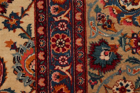 Kashan White Hand Knotted 90 X 1211 Area Rug 400-16954 Image 21