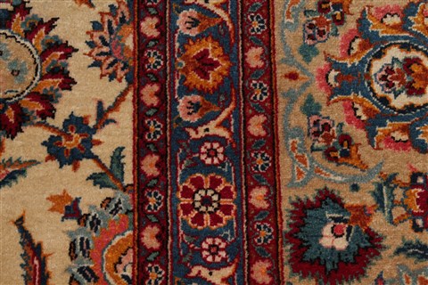 Kashan White Hand Knotted 90 X 1211 Area Rug 400-16954 Image 22