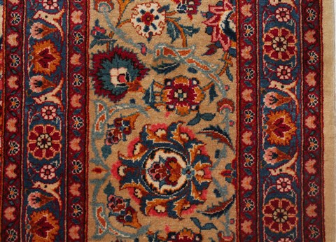 Kashan White Hand Knotted 90 X 1211 Area Rug 400-16954 Image 23