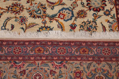 Kashan White Hand Knotted 90 X 1211 Area Rug 400-16954 Image 24