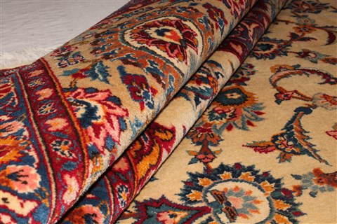 Kashan White Hand Knotted 90 X 1211 Area Rug 400-16954 Image 26