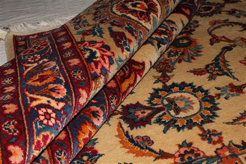Kashan White Hand Knotted 90 X 1211 Area Rug 400-16954 Image 27