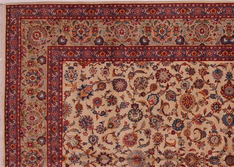 Kashan White Hand Knotted 90 X 1211 Area Rug 400-16954 Image 30