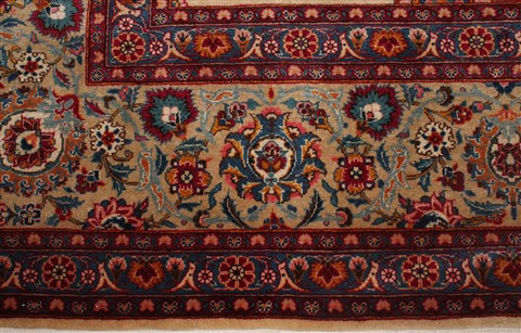 Kashan White Hand Knotted 90 X 1211 Area Rug 400-16954 Image 3