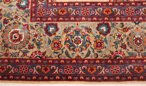 Kashan White Hand Knotted 90 X 1211 Area Rug 400-16954 Image 4