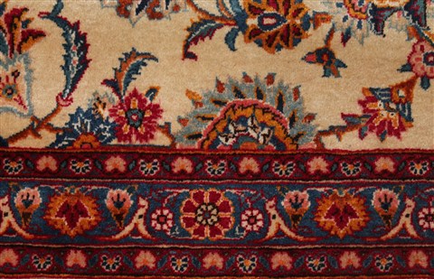 Kashan White Hand Knotted 90 X 1211 Area Rug 400-16954 Image 8