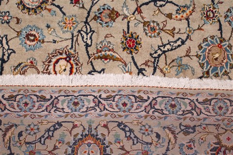 Kashan Beige Hand Knotted 89 X 125 Area Rug 400-16955 Image 21