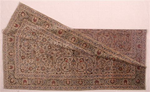 Kashan Beige Hand Knotted 89 X 125 Area Rug 400-16955 Image 7