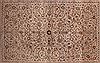 Kashan Beige Hand Knotted 89 X 125 Area Rug 400-16955 Thumb 6