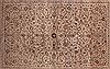 Kashan Beige Hand Knotted 89 X 125  Area Rug 400-16955 Thumb 6