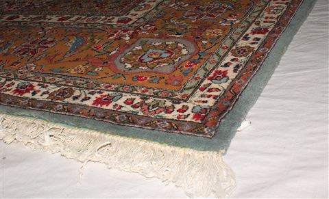Tabriz Purple Hand Knotted 98 X 126 Area Rug 400-16957 Image 12