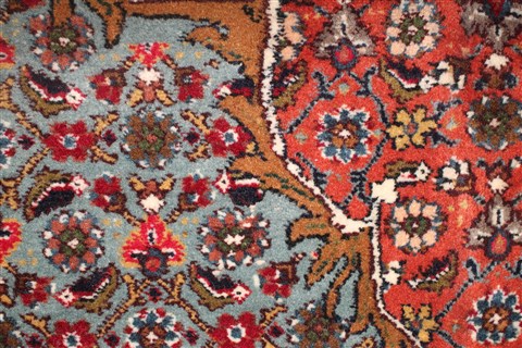 Tabriz Purple Hand Knotted 98 X 126 Area Rug 400-16957 Image 17