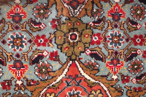 Tabriz Purple Hand Knotted 98 X 126 Area Rug 400-16957 Image 18