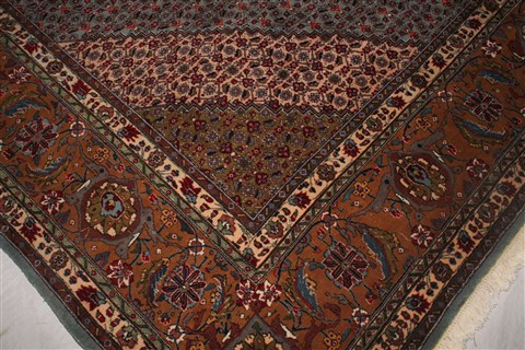 Tabriz Purple Hand Knotted 98 X 126 Area Rug 400-16957 Image 7