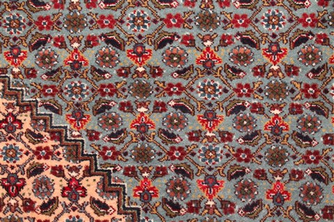 Tabriz Purple Hand Knotted 98 X 126 Area Rug 400-16957 Image 9