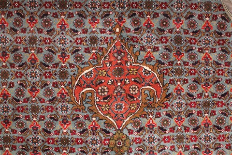 Tabriz Purple Hand Knotted 98 X 126 Area Rug 400-16957 Image 10