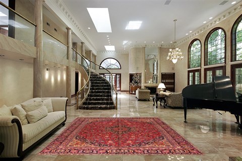Mashad Red Hand Knotted 98 X 132 Area Rug 400-16958 Image 1