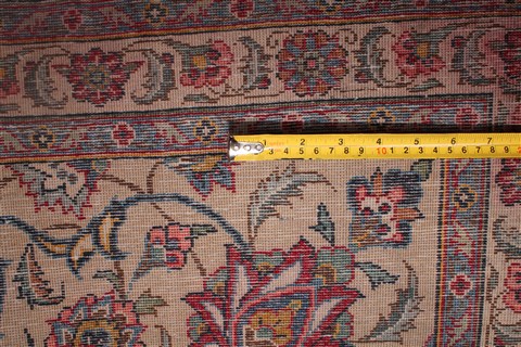 Kashan White Hand Knotted 92 X 136 Area Rug 400-16959 Image 1