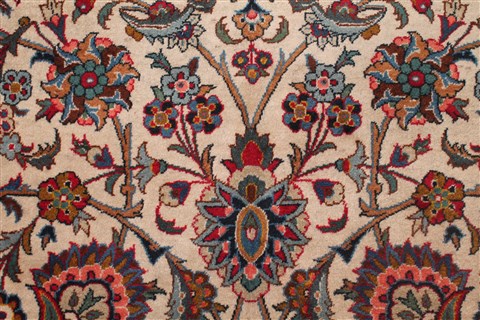 Kashan White Hand Knotted 92 X 136 Area Rug 400-16959 Image 21