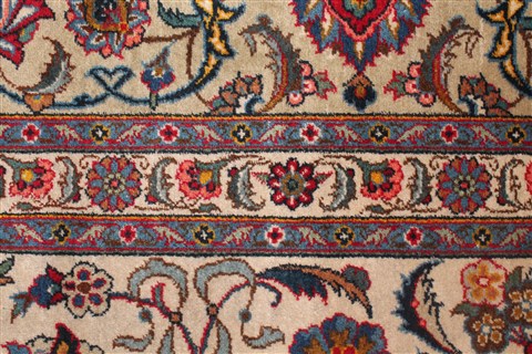 Kashan White Hand Knotted 92 X 136 Area Rug 400-16959 Image 23