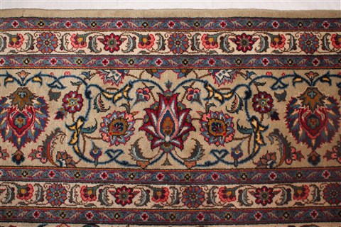 Kashan White Hand Knotted 92 X 136 Area Rug 400-16959 Image 24