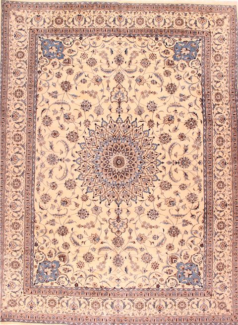 Nain White Hand Knotted 97 X 1211 Area Rug 400-16960 Image 0