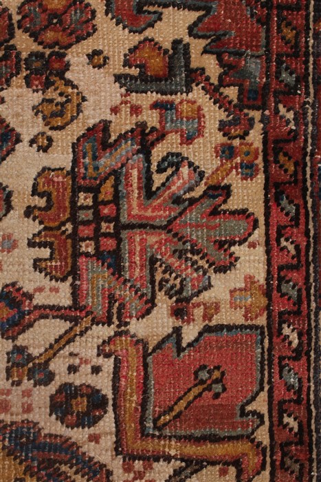 Heriz Red Hand Knotted 99 X 128 Area Rug 400-16963 Image 15