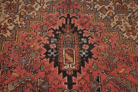 Heriz Red Hand Knotted 99 X 128 Area Rug 400-16963 Image 16
