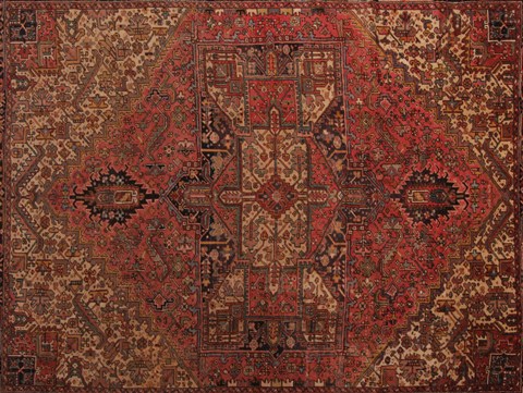 Heriz Red Hand Knotted 99 X 128 Area Rug 400-16963 Image 22
