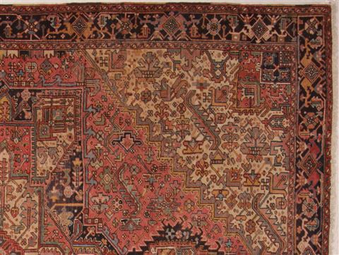 Heriz Red Hand Knotted 99 X 128 Area Rug 400-16963 Image 23