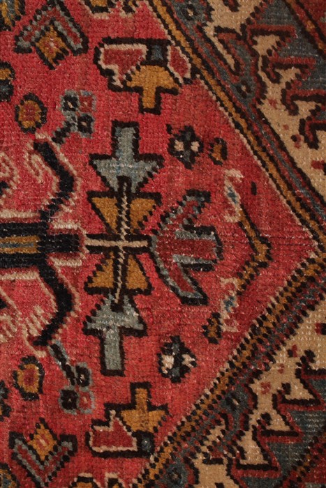 Heriz Red Hand Knotted 99 X 128 Area Rug 400-16963 Image 8