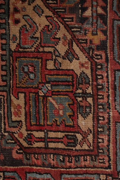 Heriz Red Hand Knotted 99 X 128 Area Rug 400-16963 Image 11