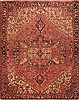 Heriz Red Hand Knotted 99 X 128  Area Rug 400-16963 Thumb 0