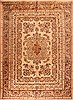 Tabriz White Hand Knotted 96 X 130  Area Rug 400-16964 Thumb 0