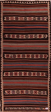 Kilim Red Runner Hand Knotted 4'8" X 9'11"  Area Rug 400-16967