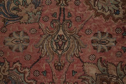 Tabriz Purple Square Hand Knotted 99 X 110 Area Rug 400-16968 Image 11