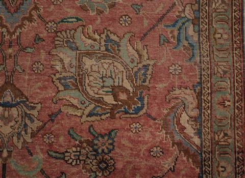 Tabriz Purple Square Hand Knotted 99 X 110 Area Rug 400-16968 Image 13