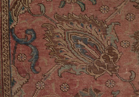 Tabriz Purple Square Hand Knotted 99 X 110 Area Rug 400-16968 Image 20