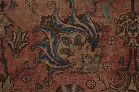 Tabriz Purple Square Hand Knotted 99 X 110 Area Rug 400-16968 Image 22