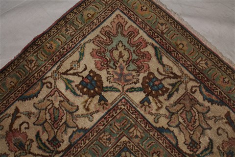 Tabriz Purple Square Hand Knotted 99 X 110 Area Rug 400-16968 Image 24